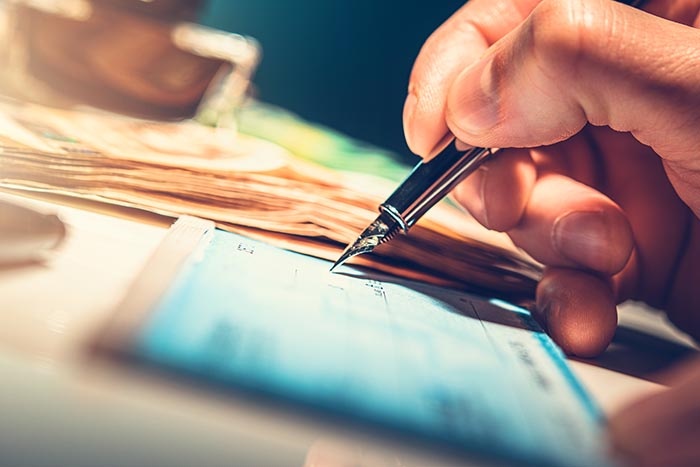 Writing a Check with a Fountain Pen